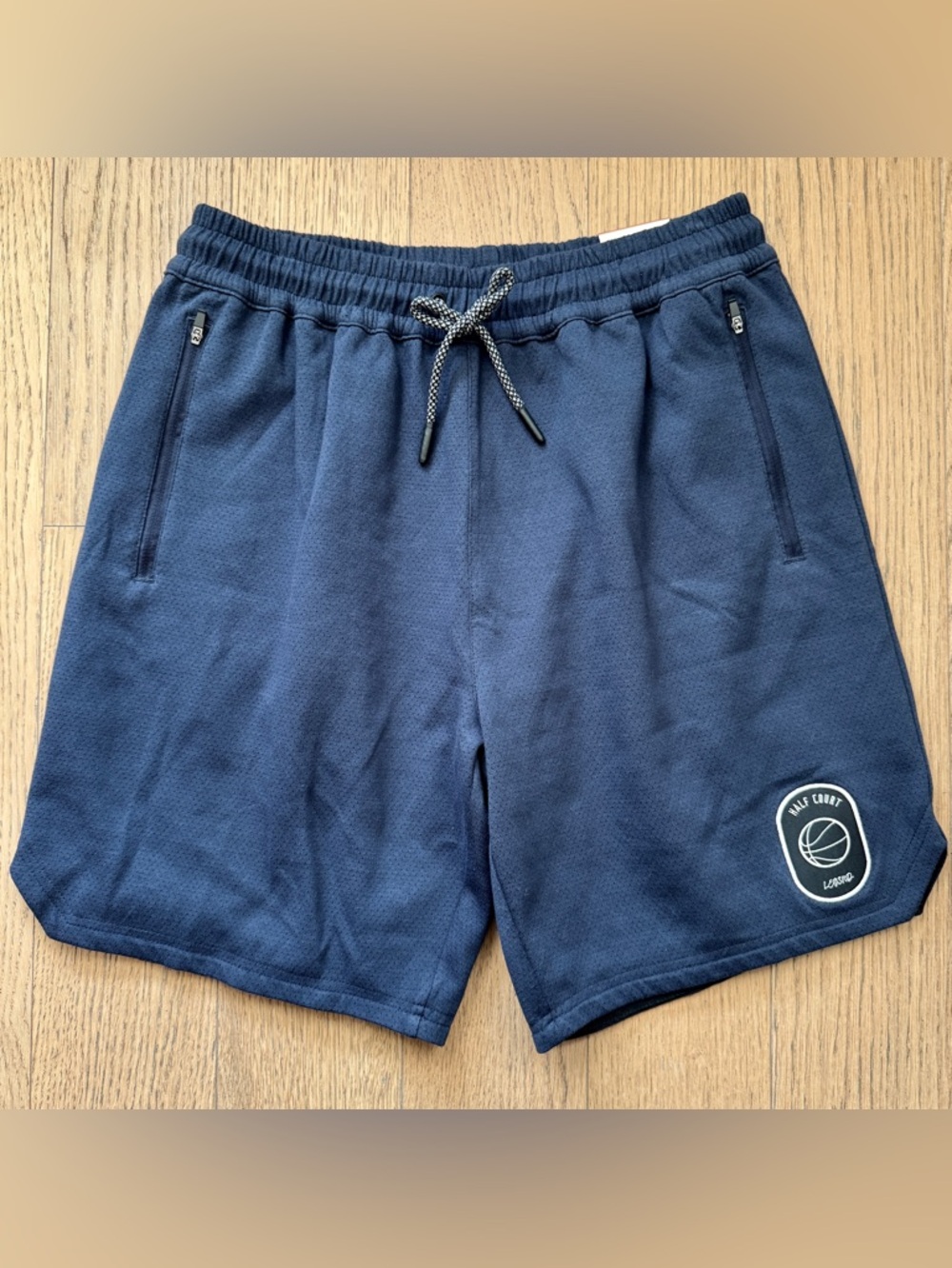 Men’s Navy Basketball Short with Zip Pockets - NWT Size M